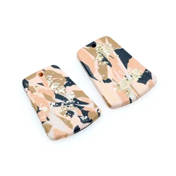 Oorbel Vondsten Van Polymeerklei-Sieraden Bedels-Trapeziumvormige Hangers Voor Het Maken Van Ketting, Handgemaakt, Diy Connector-PC-33