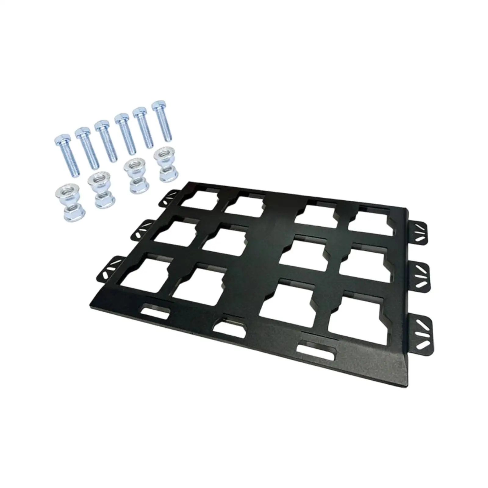 Heavy Duty Iron Mounting Plate for Tool Box Removable Metal Base Wall Floor Installation Workspace Organizer