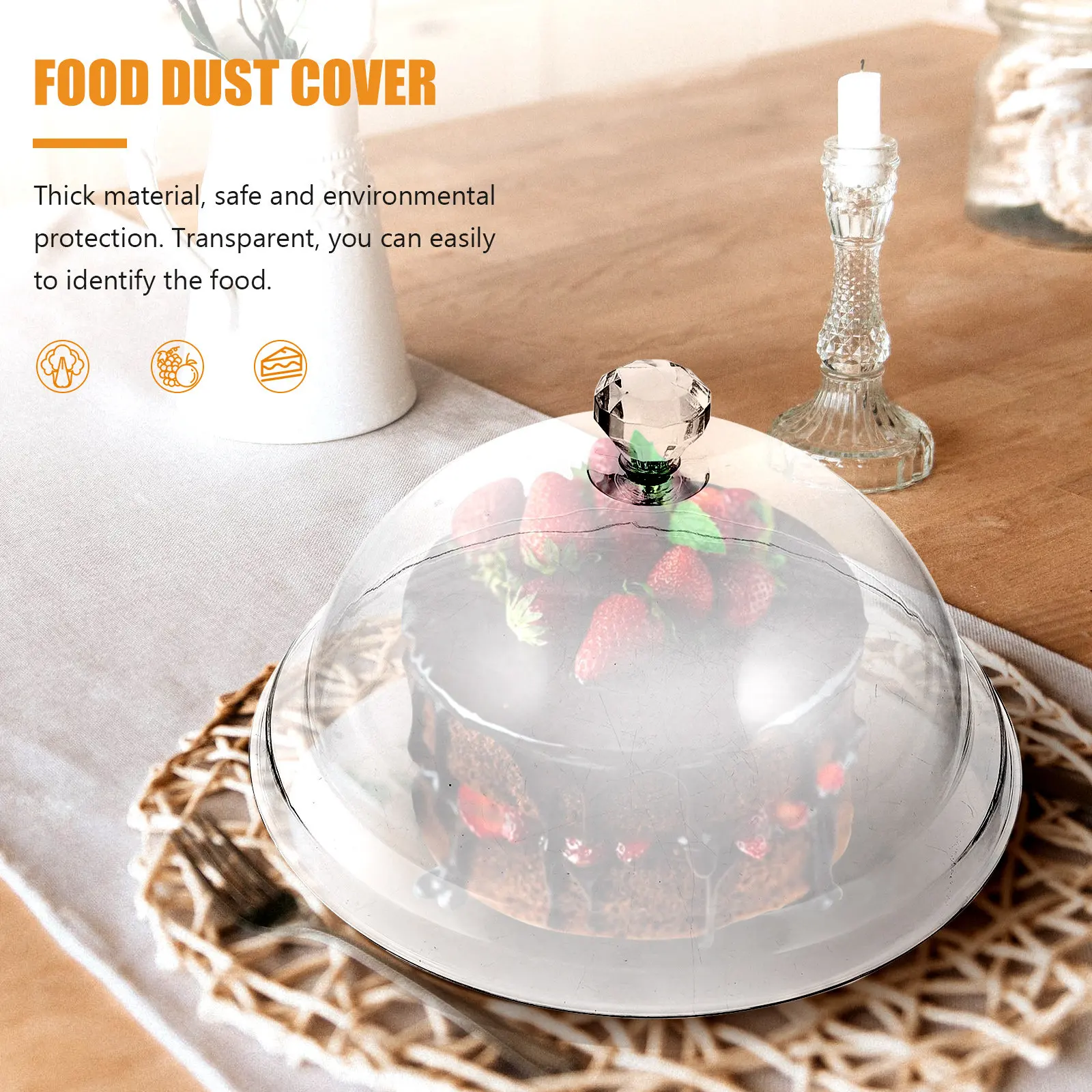 Household Transparent Food Cover Thick Safe Environmental Dish Protector Table Protection Cover Fine Workmanship for Food Fresh