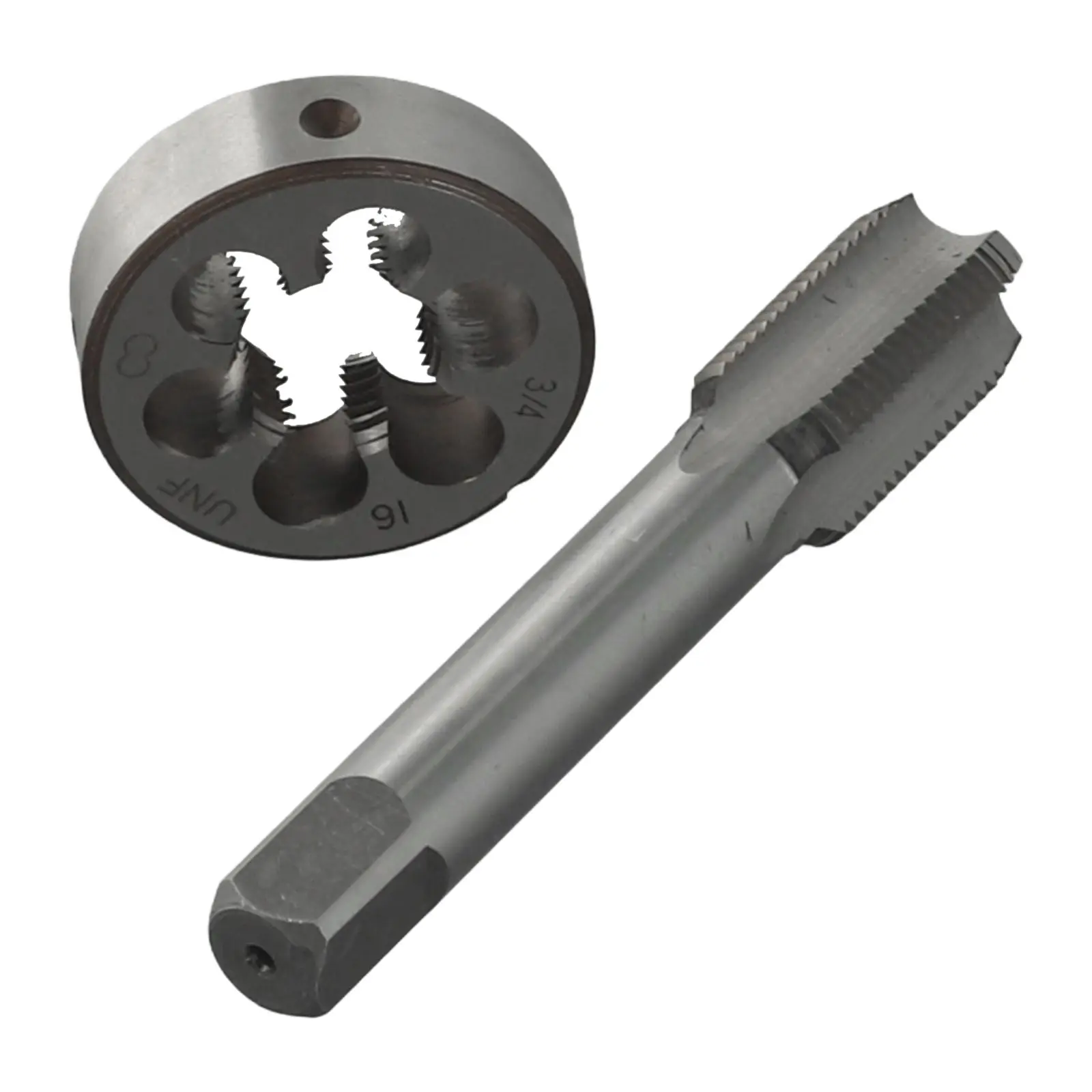 3/4-16 UNF Tap And Die Set HSS Right Hand Thread Tool For Metal Plastic Threading Reworking Repair Industrial Pipe Fitting