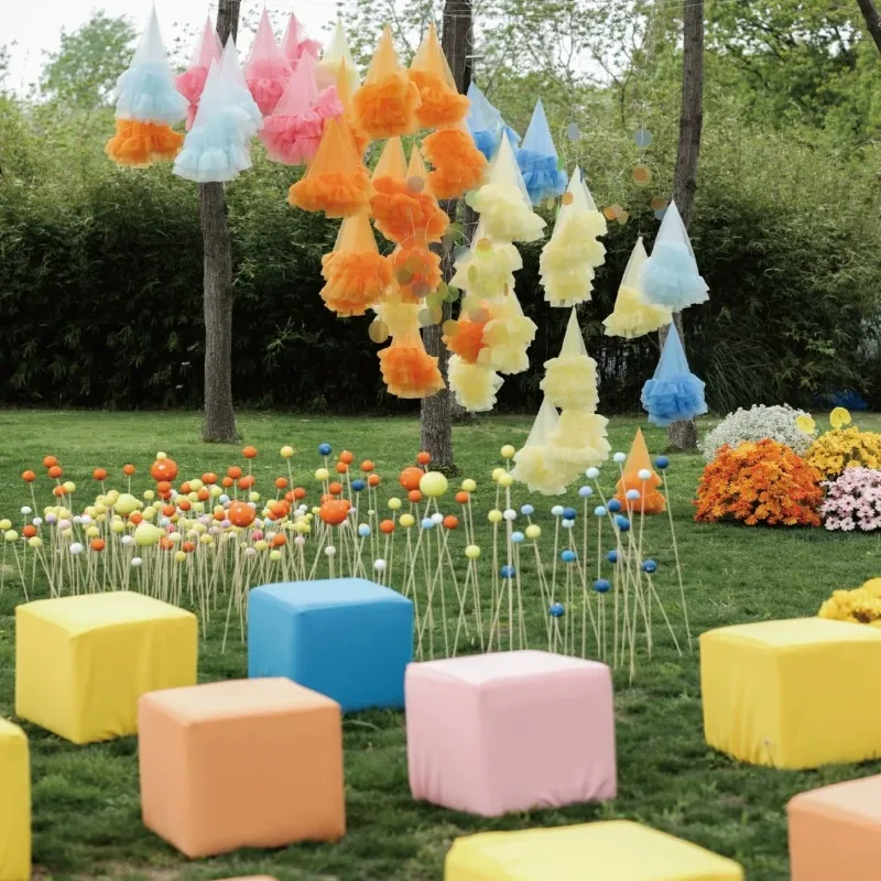 

Cloud Shape Gauze Wedding Decoration Party Hanging Photo Props Settings Scenery Display Christmas Halloween Home Dining Decora