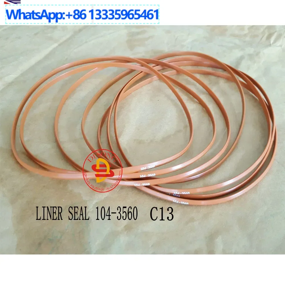

30PCS 104-3560 Cylinder liner rubber ring is suitable for C13 engine 310-7255 C-9 injector copper sleeve O-ring