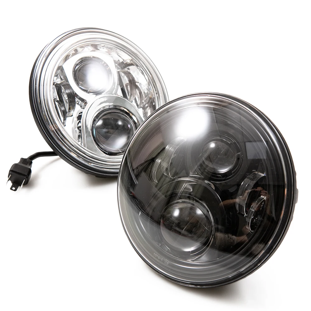 

Motorcycle Accessories 60W 7'' Round LED Moto Headlamp DRL Universal 7 inch Headlight High Low Beam for Honda Motorcycle