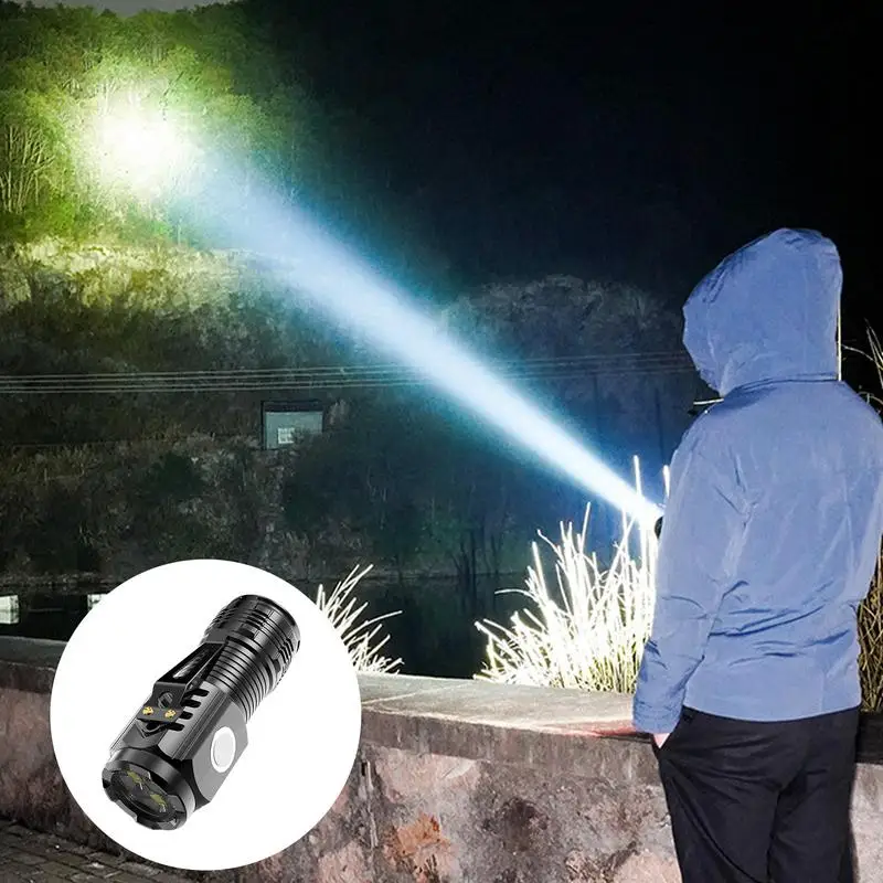Mini Handy Pocket Lamp Portable Pen Light LED Flashlight With Clip Mini Rechargeable Water Resistances Flashlight Toggle Clip