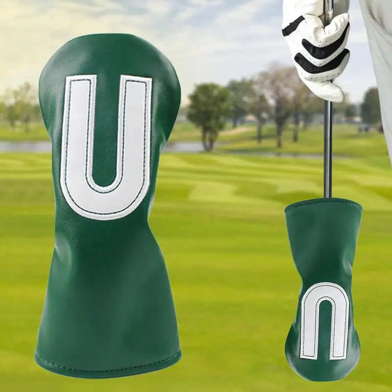 Golf Club Head Cover PU Leather Waterproof Anti-Scratch Golf Headcovers With White Number Golf HeadCovers Set Golf Accessories