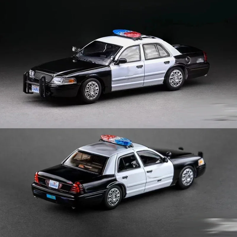 Rollin 1/64 MINI Dodge Charger Police Vehicle New York International Auto Show Die-Cast Alloy Car Model Collection Gift