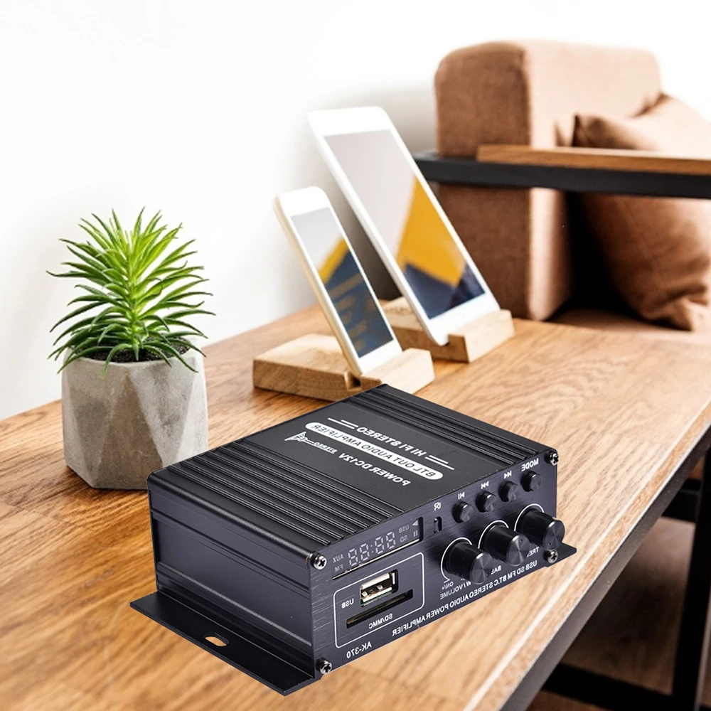 Sound Amplifier Channel HiFi Audio Power-amplifier Car Stereo Music Receiver FM MP3 Power-Amplifier DC12V AK370 AK170 for Car