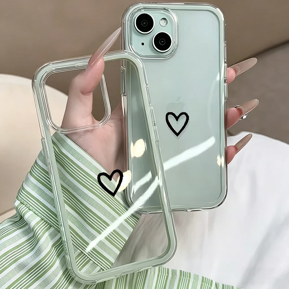 Minimalistische Transparente 2-in-1 Handyhüllen für iPhone 17 11 12 13 14 15 16 17 Pro Max Plus XR X Air Klare Stoßfeste INS Hülle – Detail 5
