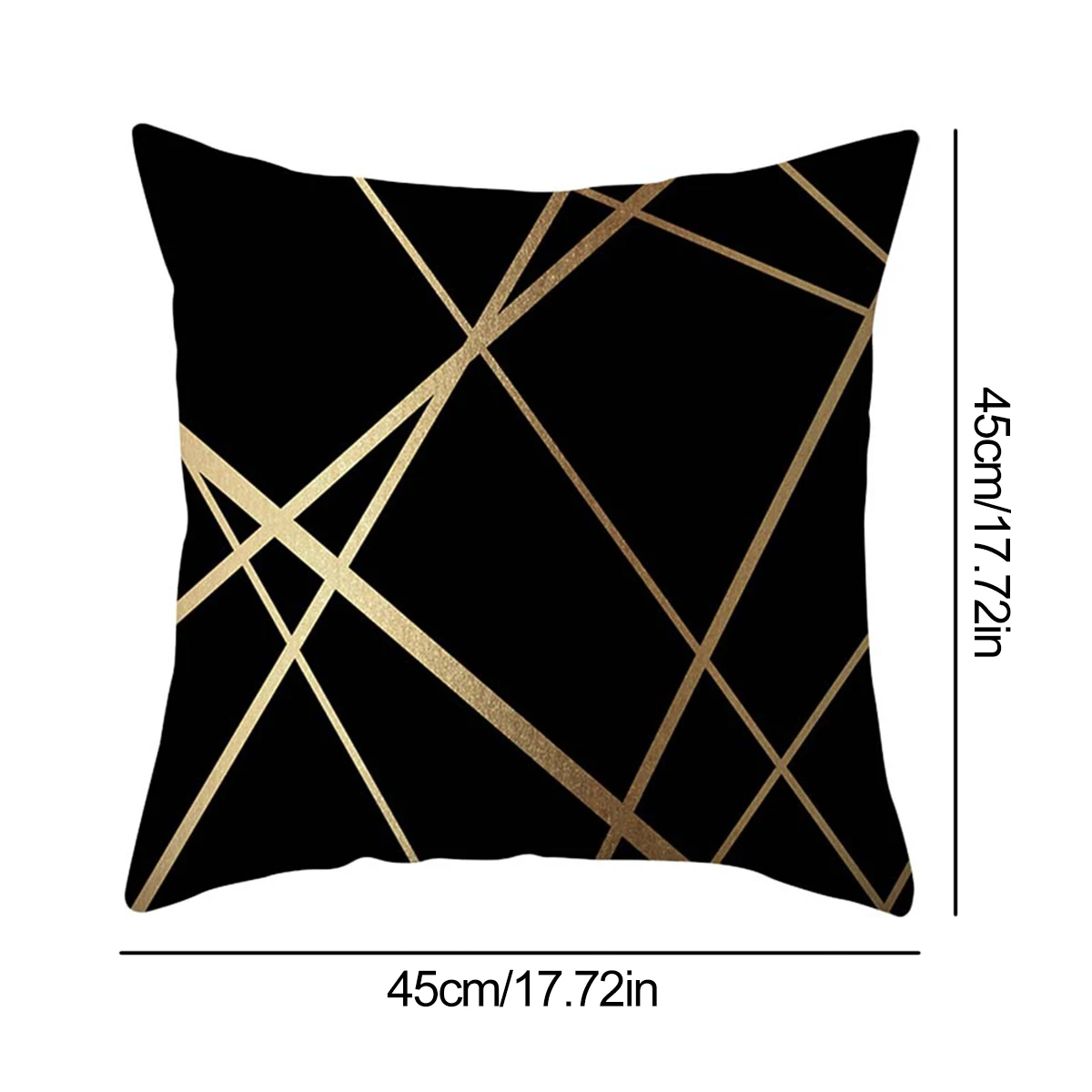 Fashion Design Velvet Cushion Cover 45x45cm Home Decor Golden Line Sofa Pillow Cover Home Pillowcase