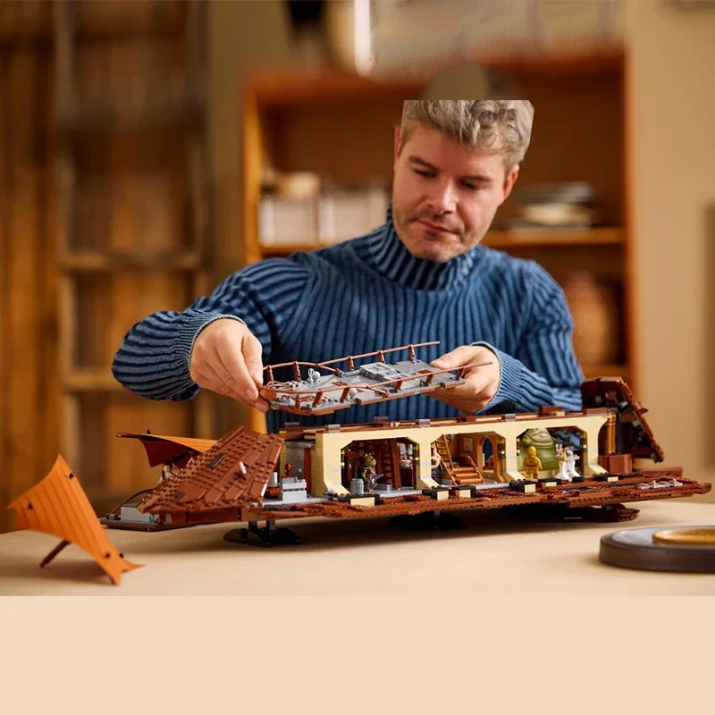 3942PCS Vintage Sail Barge Building Blocks 75397 Kit modello di nave classica da collezione Giocattolo fai da te per adulti Bambini Natale Compleanno