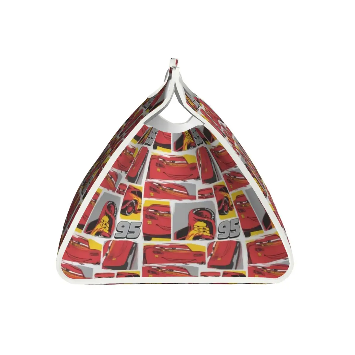 Custom Lightning McQueen Go 95 Facial Tissue Box Cover Rectangular PU Leather Tissue Box Holder for Car Home