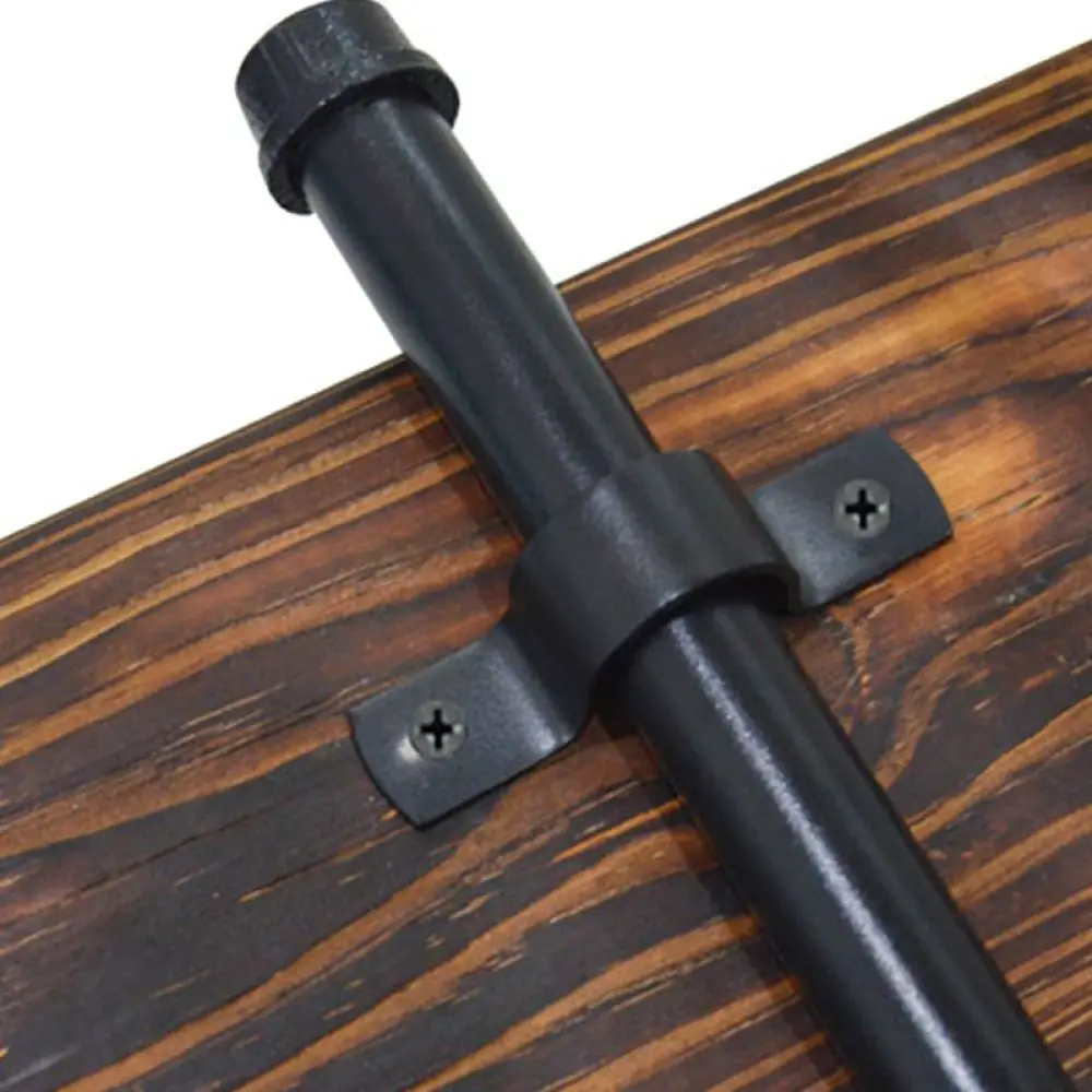 U Type Saddle Clamp Black Coated Mounting Bracket For Plumbing Pipe Support And Industrial Furniture Shelving Parts