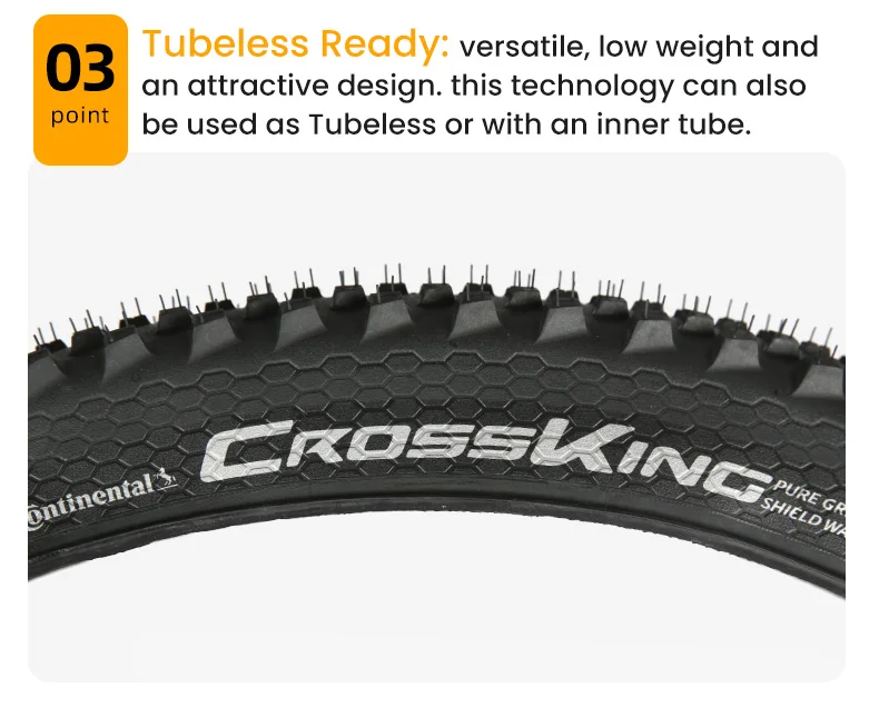Continental Cross King 27,5/29 MTB faltbarer Reifen 180TPI Mountainbike ShieldWall System Klappreifen Tubeless Ready – Detail 8