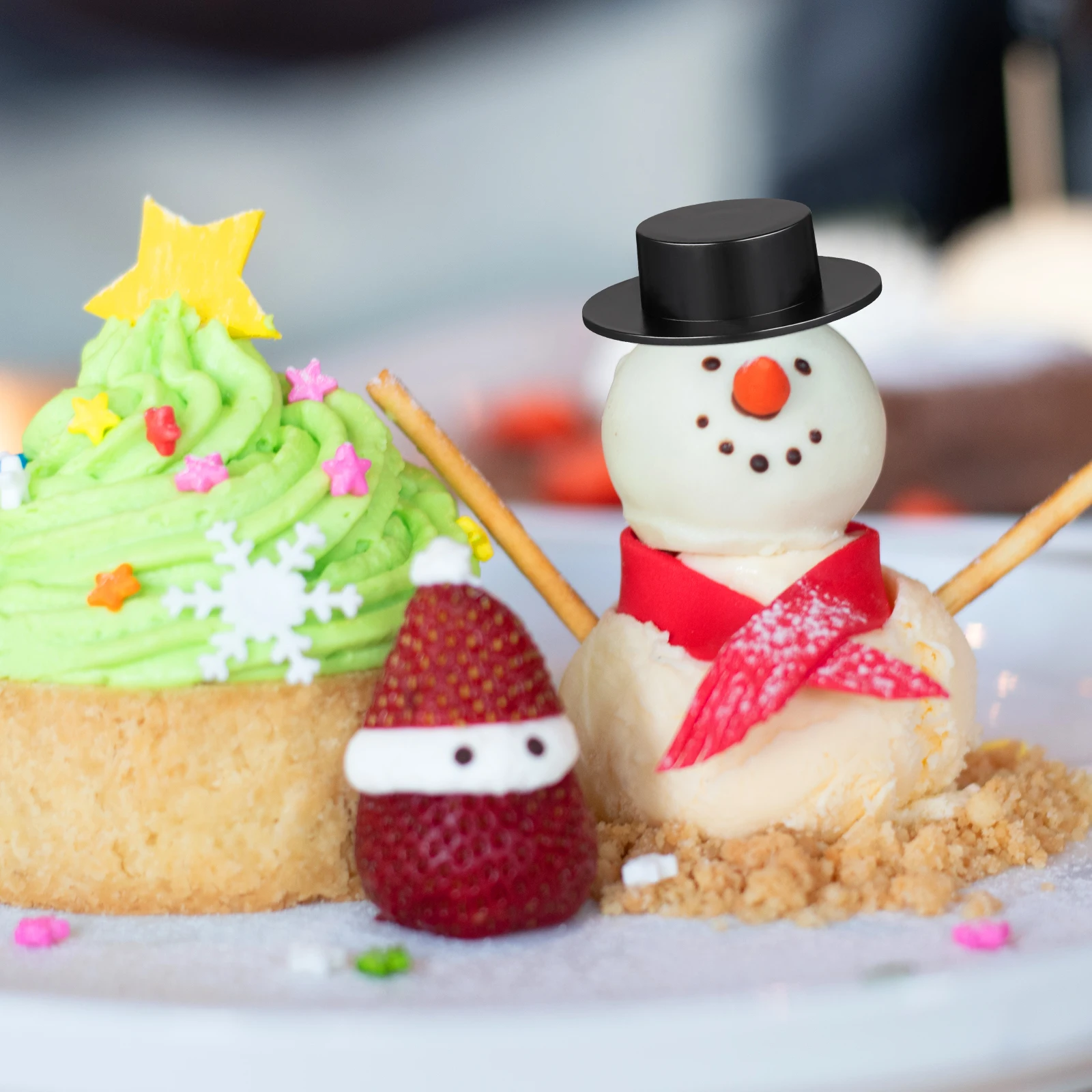 

50pcs Plastic Mini Clown Hat Decoration Black M Size For Diy Crafts Party Supplies Kids School Projects Home Decor