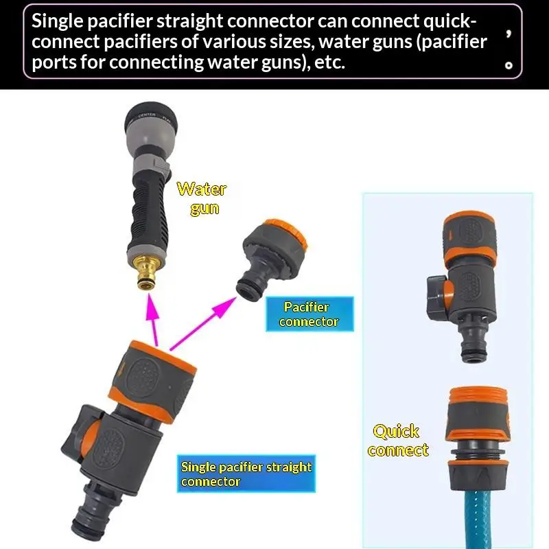 

Быстросъемные адаптеры для садовых шлангов, 3 шт., с клапаном включения/выключения, легко подключают распылители или насадки для мойки автомобилей и полива.