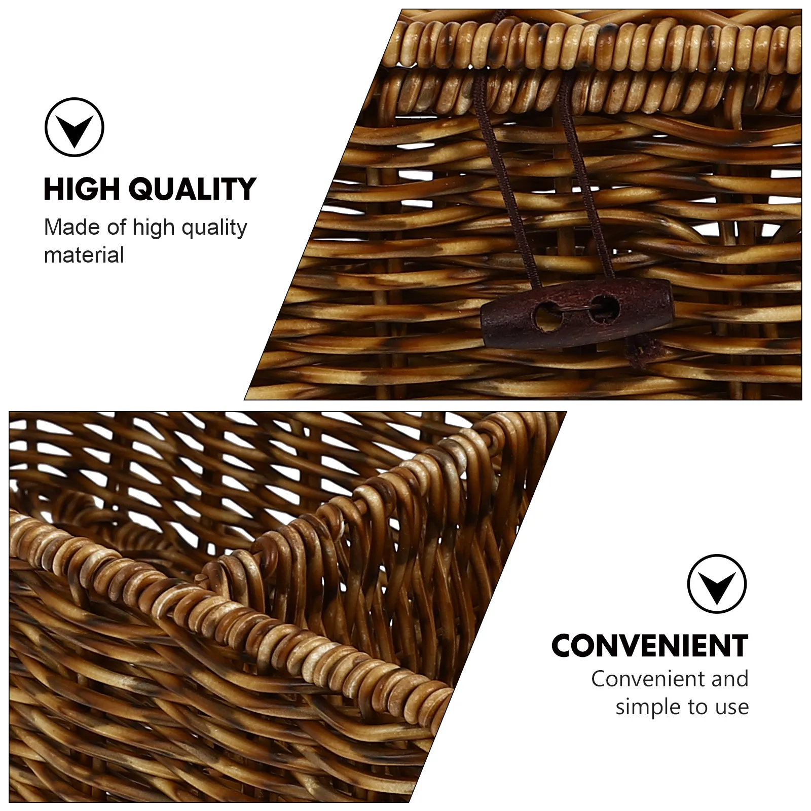 

Napkin Box Woven Storage Tissue Holder Natural Paper Organizer Decorative Basket Home Cube Square Rectangular Wicker Container