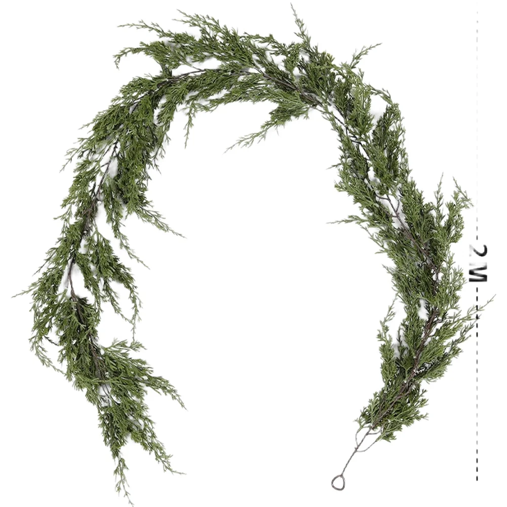

Искусственная гирлянда-лианы для рождественского декора, украшение для каминной полки, сезонное украшение для окон и дверей, искусственное растение, реалистичная хвоя