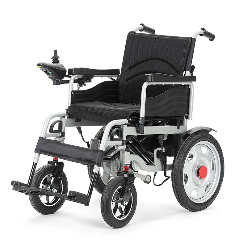 

High-quality iron frame left and right foldable electric wheelchair