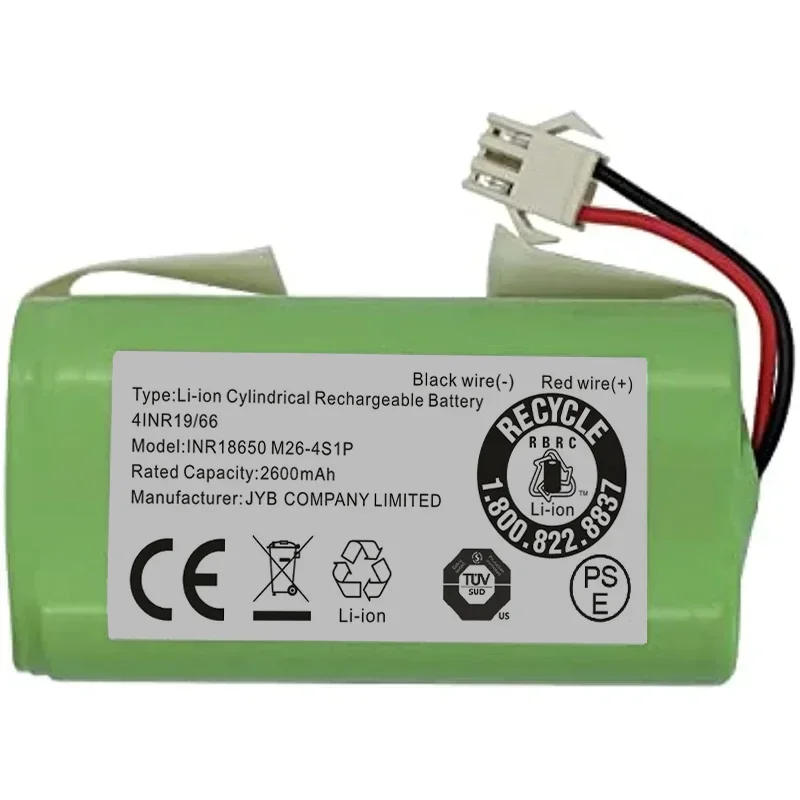 Original 14.4V 2600mAh Replacement Battery for Conga Excellent 990 1090 1790 1990 Deebot N79S N79 DN622 Robovac 11 Tesvor X500