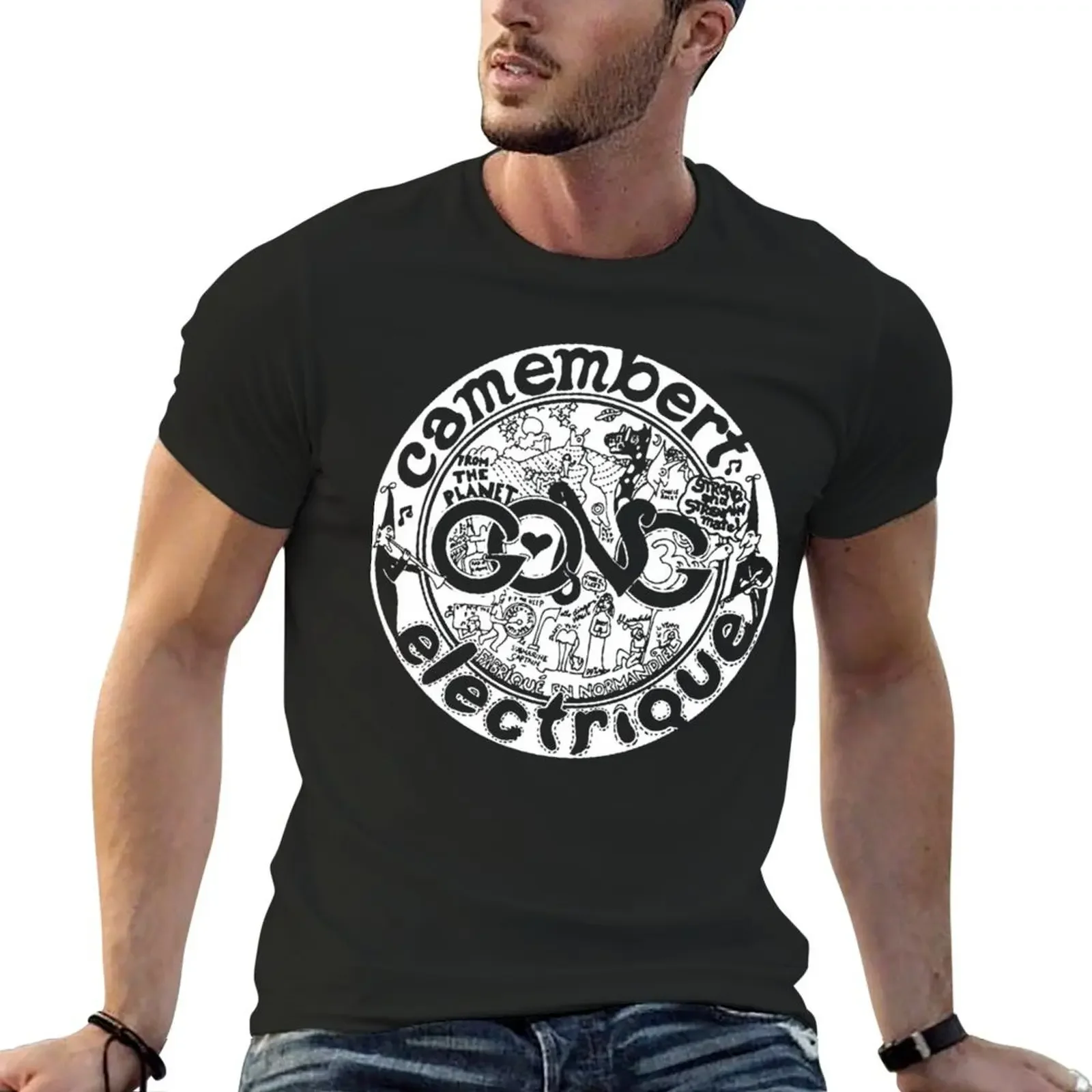 Camembert electrique gong band T-Shirt vintage clothes tees Men's cotton t-shirt