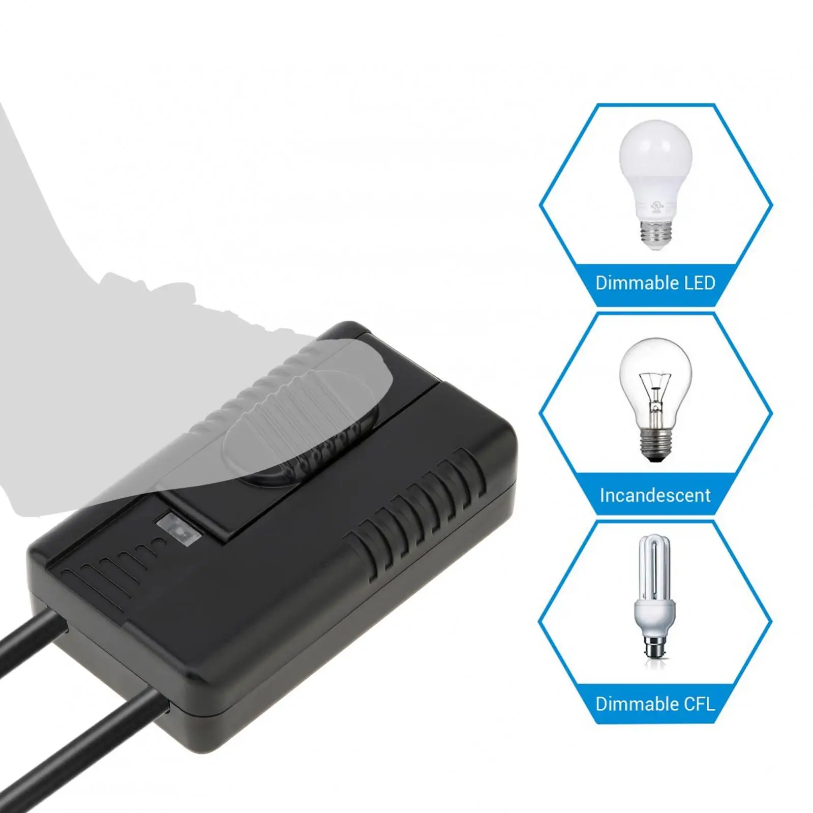 Imagem -04 - Interruptor Dimmer para Lâmpada de Assoalho Controle Deslizante em Linha Lâmpada Led Lâmpada Incandescente Gama Completa