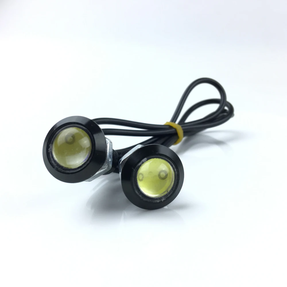 1 Pair Ultra 18mm  DC12V Car LED DRL Daytime Running Light Eagle Eye Lamp Red White Ice Blue Yellow