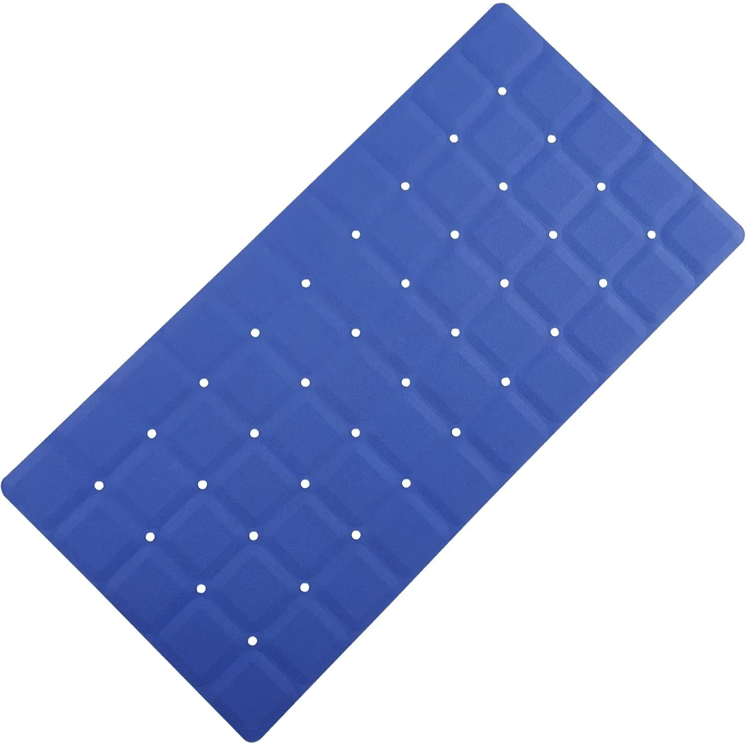 

Foldable Silicone Bathtub Mat Jumbo Size Heavy Duty Non Slip Bath Mat for Tub Without Suction Cups, 35.8x17.7 Navy Blue