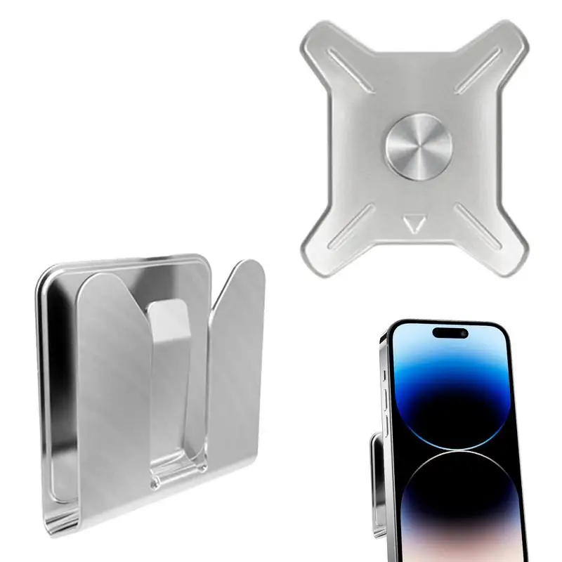 

Car Snap Type Phone Holder Self-adhesive Auto Dashboard Phone Mount Stainless Steel Car Cell Phone Rack Auto Interior Accessory