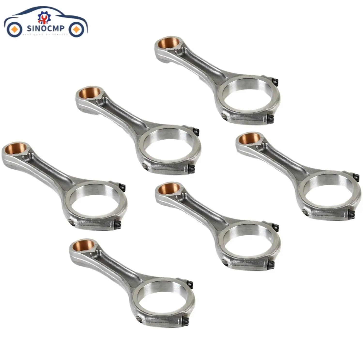 

6 шт. шатуны 3,0 TDI для двигателей Touareg Phaeton A4 Q7, компоненты шатунов, детали двигателей