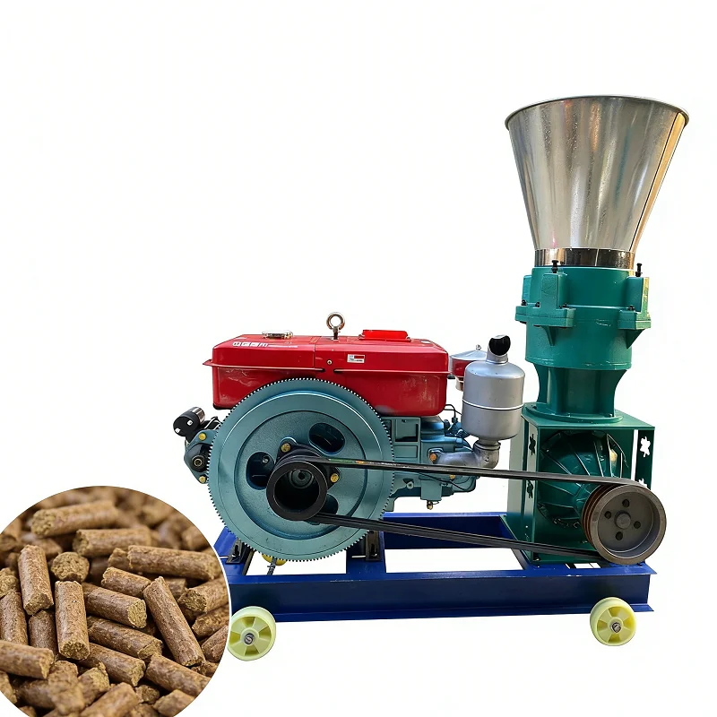 Diesel Engine Chicken Sheep Cattle Animal Poultry Farm Production Pelletizer Making Processing Feed Pellet Machine of Animal