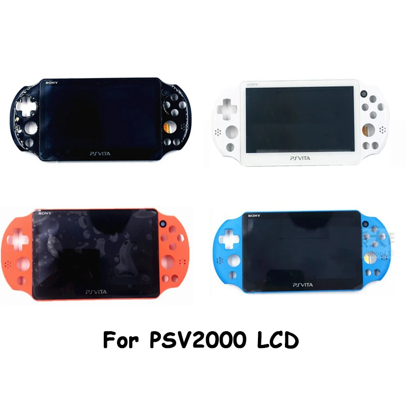 Original 100% nuevo para PS Vita PSV Psvita 2000 PSV 2000 pantalla LCD delgada ensamblada negro naranja azul blanco