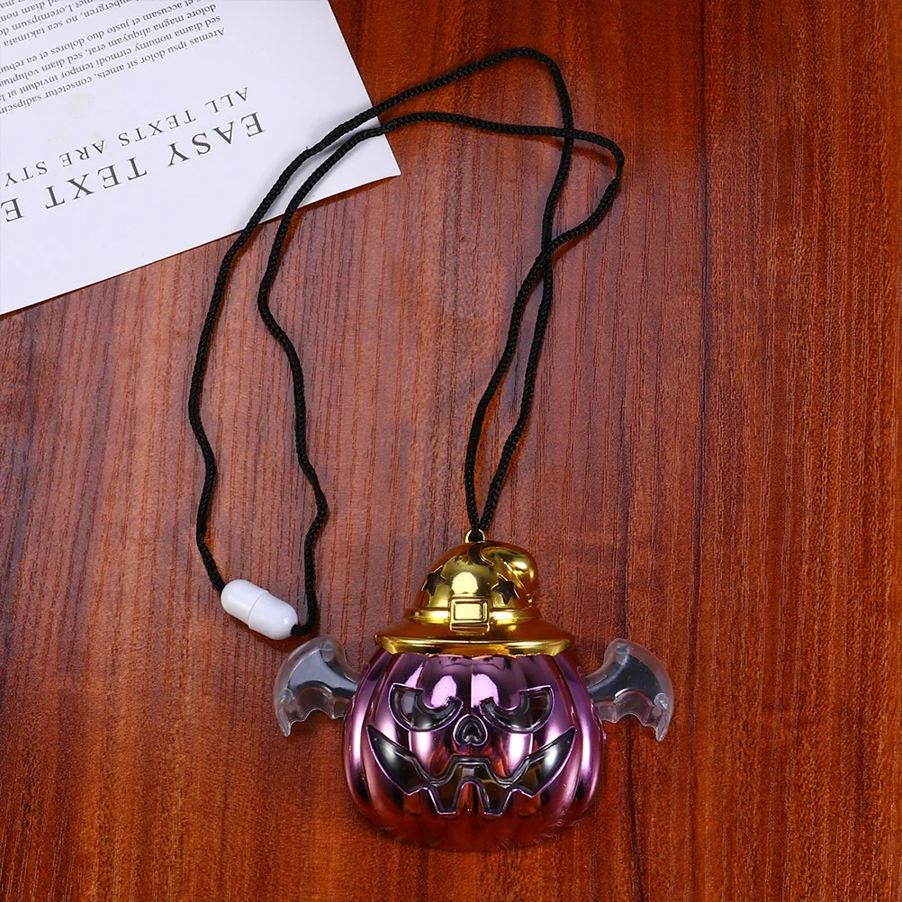 3 قطعة قلادة اليقطين الهالوين وامض قلادة LED للحزب زي الهذيان الحدث ليلة وامض قلادة اليقطين قلادة #2