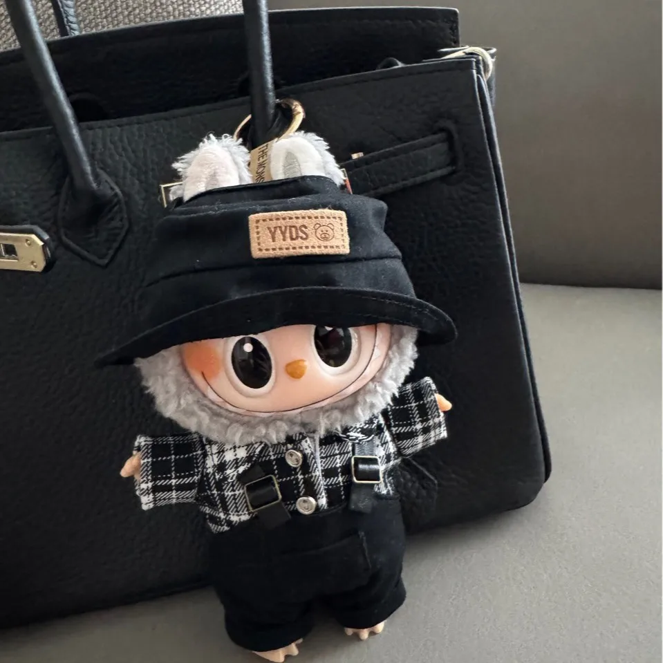 1st-3rd Gen Labubu LABUBU Doll Clothes Sitting Party Heart-Moving Macaron 17cm 15cm Vinyl Pendant Hat Shirt