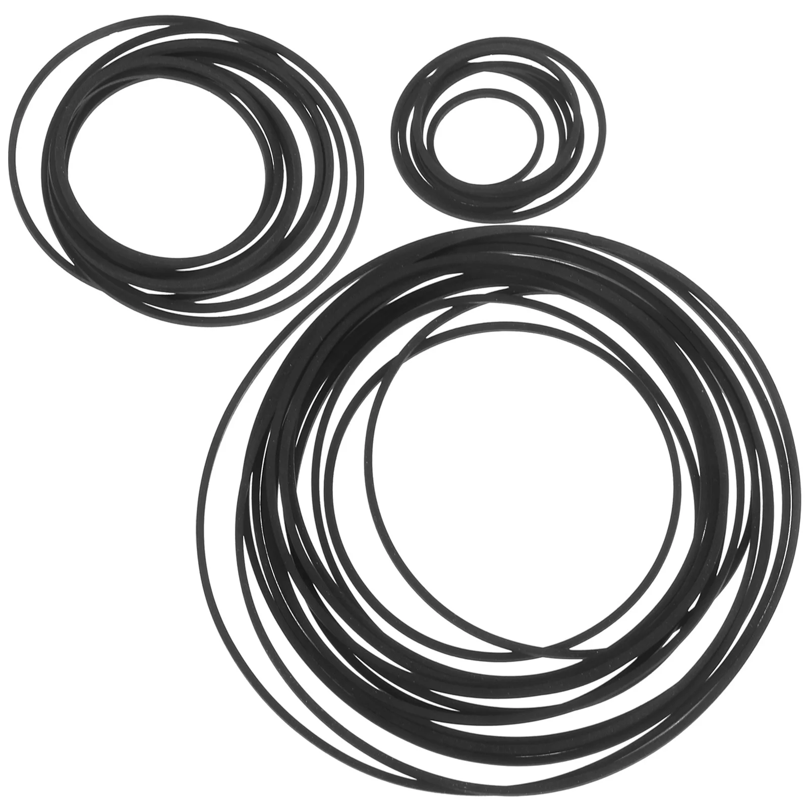 Courroies de Cassette en caoutchouc pour enregistreur, lecteur de musique, remplacement de bande carrée et plate, courroies d'entraînement de Machine, ensemble Durable de 1mm, 60 pièces