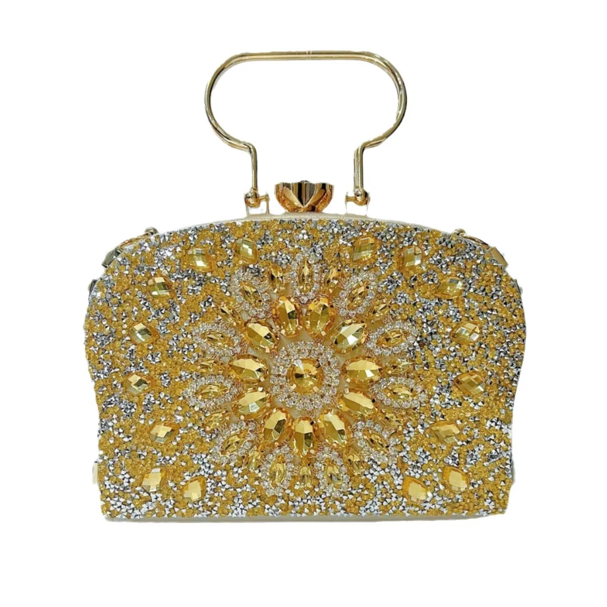 

Luxury Full Diamond Tote Bag - Glamorous Rhinestone Pearl Party Purse for Banquet, Bar & Stage Performances Crystal Ladies' Bag