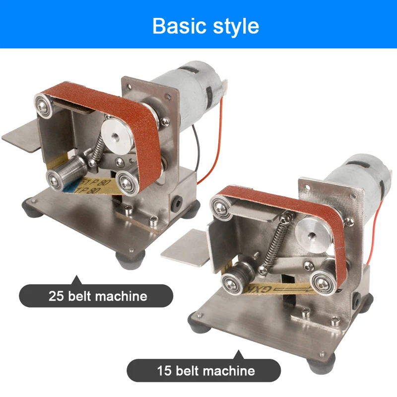 Belt Sander 110V/220V Mini Electric Polishing Grinding Machine Cutter Edges Sharpener Multifunctional Grinder With 10PCS Belt