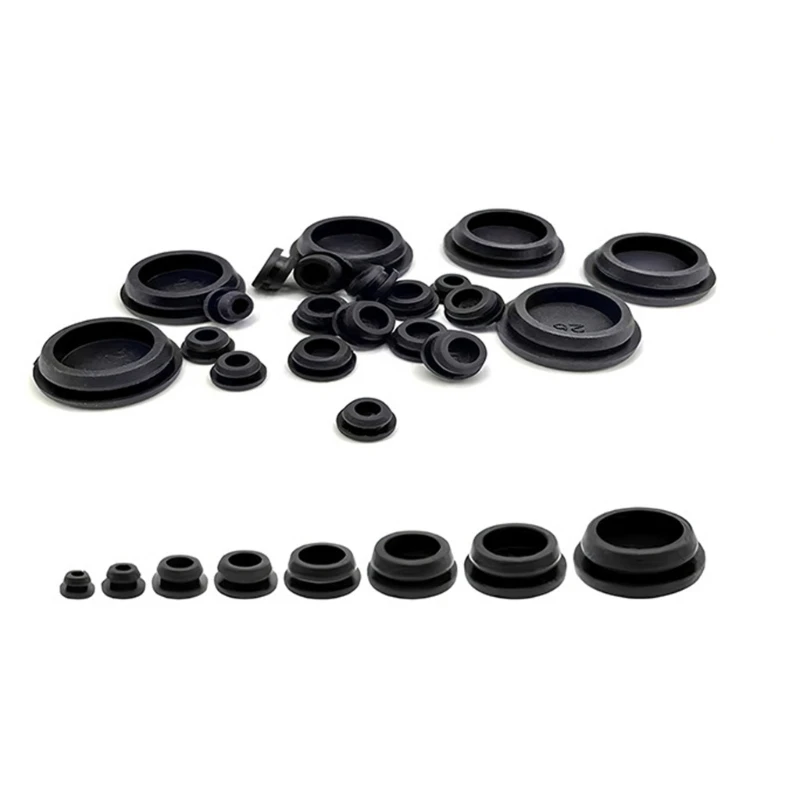 652F 62Pcs Round Grommets Flexible Silicone Plugs for Various Size Bottles and Jar
