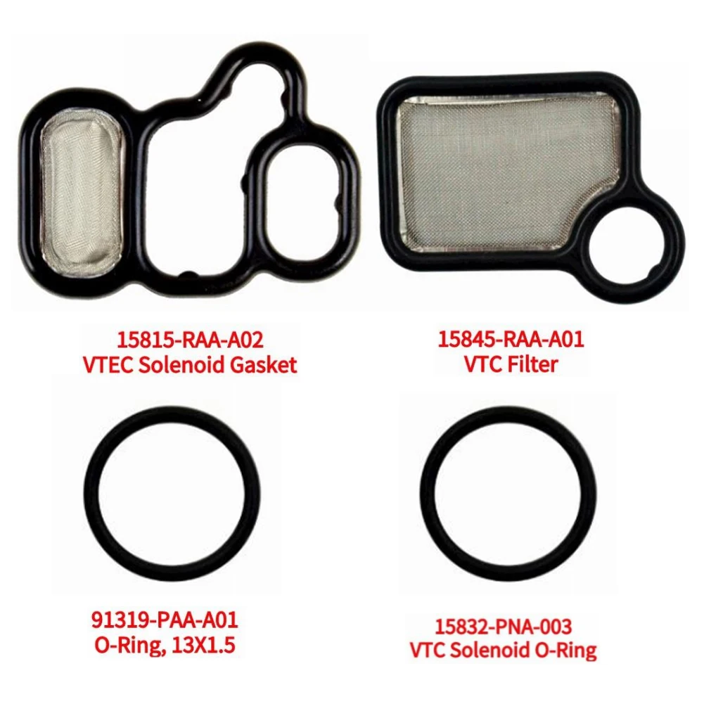 4 stücke für Honda Dichtung Magnetspulen ventil Filter Magnetventil Kit O-Ring #15815 raaa02, 91319 paaa01 Magnetspulen ventil Kit