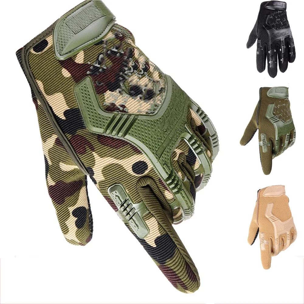 Tactical  Gloves Half Finger Paintball Airsoft Shot Combat Anti-Skid Men Bicycle Full Finger Gloves Protective Gear