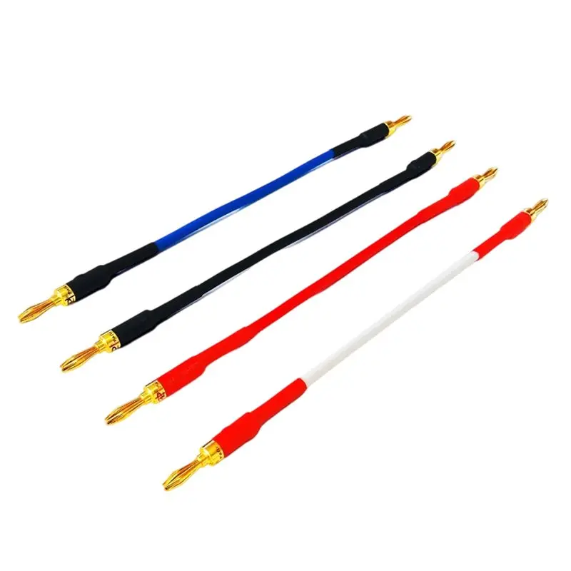 Promotion Day For Mcintosh Style Audiophile For Audio For Speaker Jumper Cables 4PCS With 4N Copper& Silver-Plated Conductors