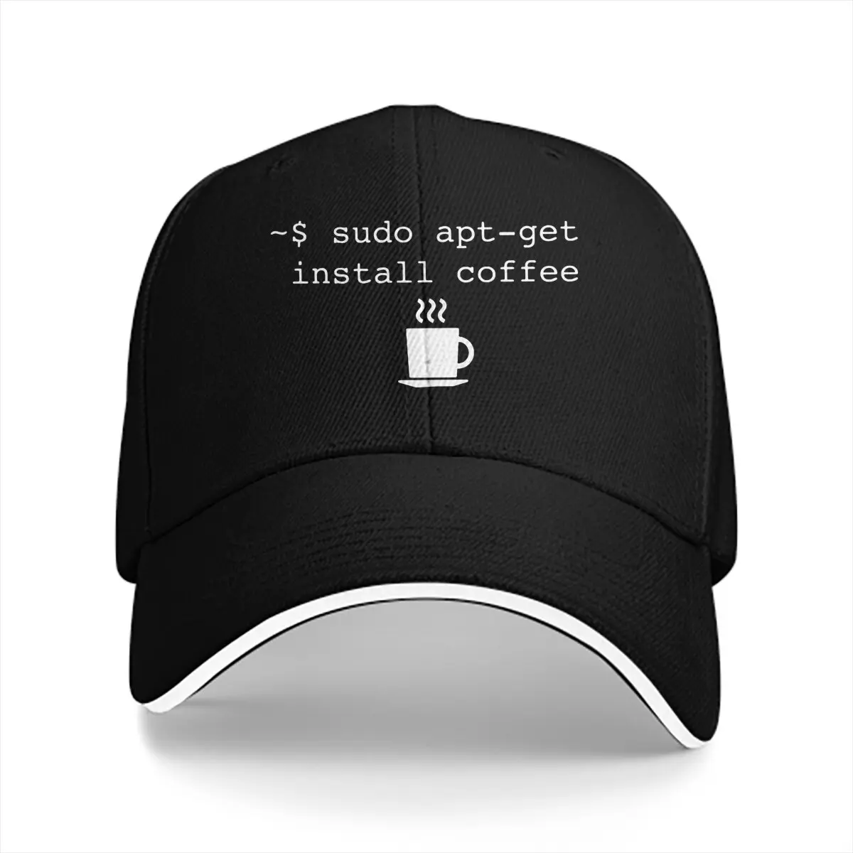 Linux Operating System Multicolor Hat Peaked Men's Cap Command Line Coffee Install Personalized Visor Protection Hats