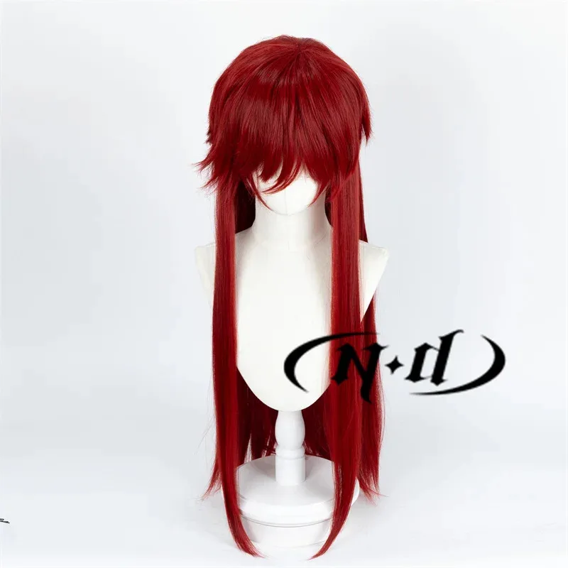 

CyND Grelle Sutcliff Косплей Парики Аниме Kuroshitsuji Черный дворецкий Косплей Длинные темно-красные волосы Парики для Comic Con Coser Хэллоуин