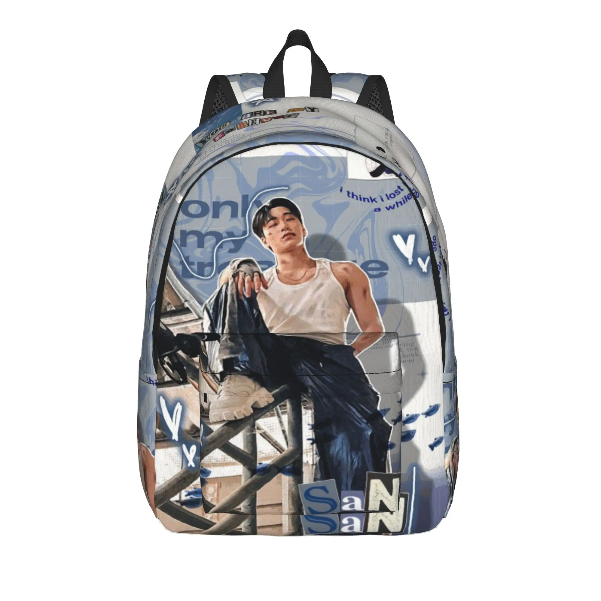 choi san bad ateezs Backpack for Men Women Casual High School Work Daypack  Laptop Canvas Bags Lightweight