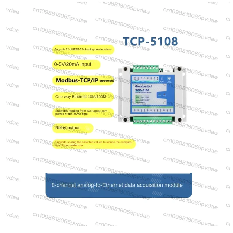 4/8 Channel Analog Signal Acquisition to Network Current and Voltage Acquisition to Ethernet 4-20mA Input to ModbusTCP