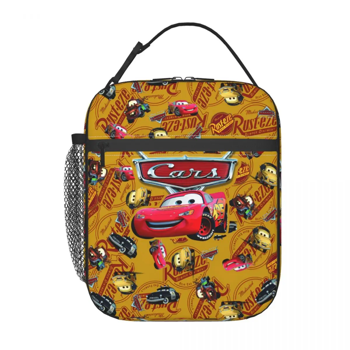 

Custom Lightnings Anime McQueens Insulated Lunch Tote Bag for Women Cartoon Racing Car Resuable Thermal Cooler Bento Box Work