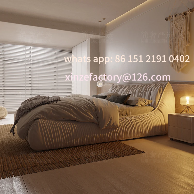 

Customizable Create Bed Full Tatami Modern Confortable Family High End Bed Wedding Soft Quality Cama De Casal Ho