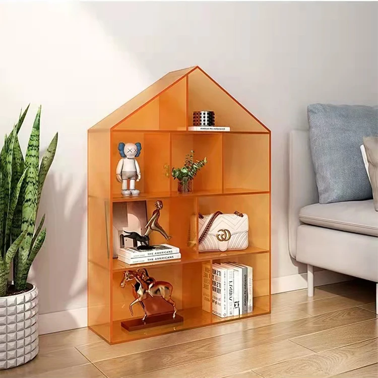 Custom Transparent Acrylic Children'S Bookshelf Any Color Bookcase Acrylic Display Rack