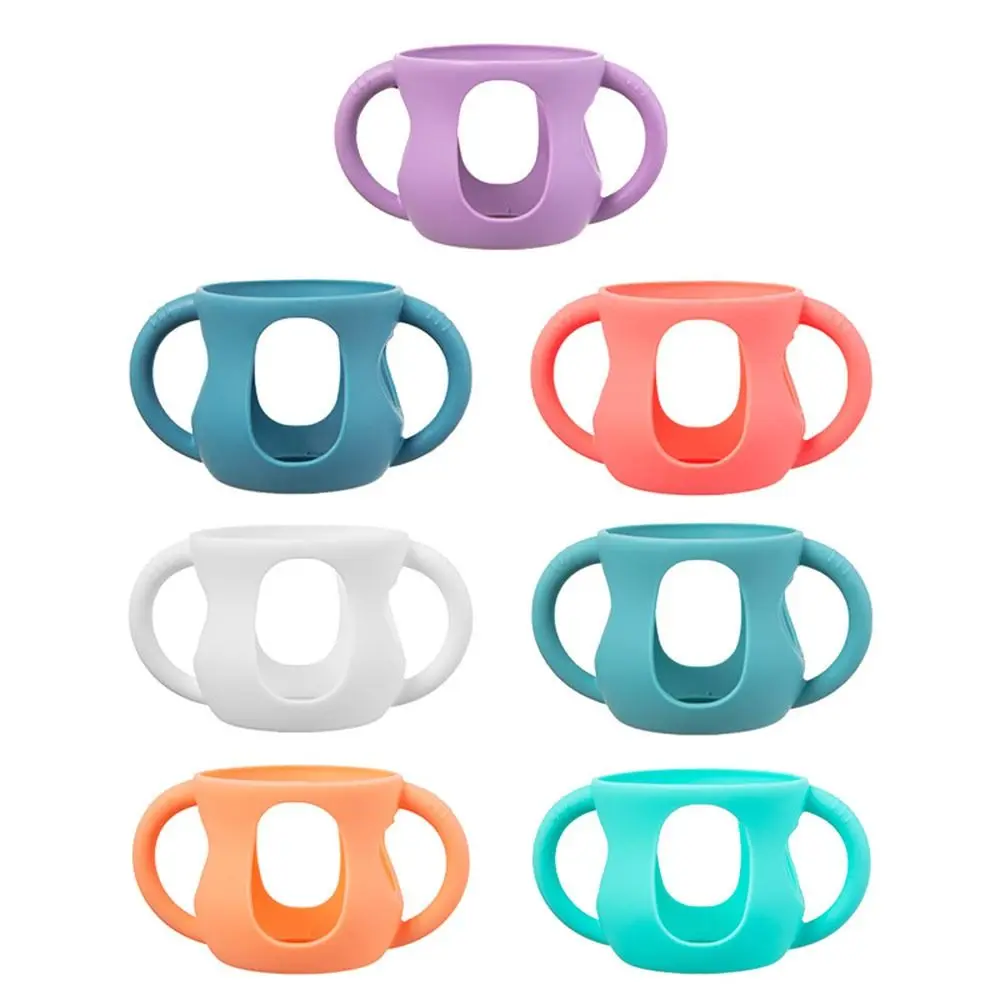 

NEW with Handle Silicone Sleeves Easy Grip Anti Breakage Bottle Sleeves Durable 120/240ml Protective Sleeves Accessories