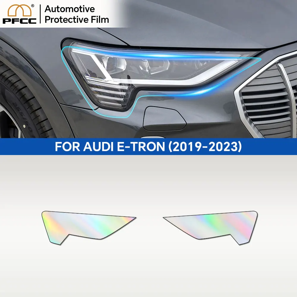 

Предварительно вырезанная для AUDI E-TRON 2019-2023, оригинальная прозрачная защитная пленка из ТПУ для защиты от столкновений, прозрачная наклейка на зеркало заднего вида для фар
