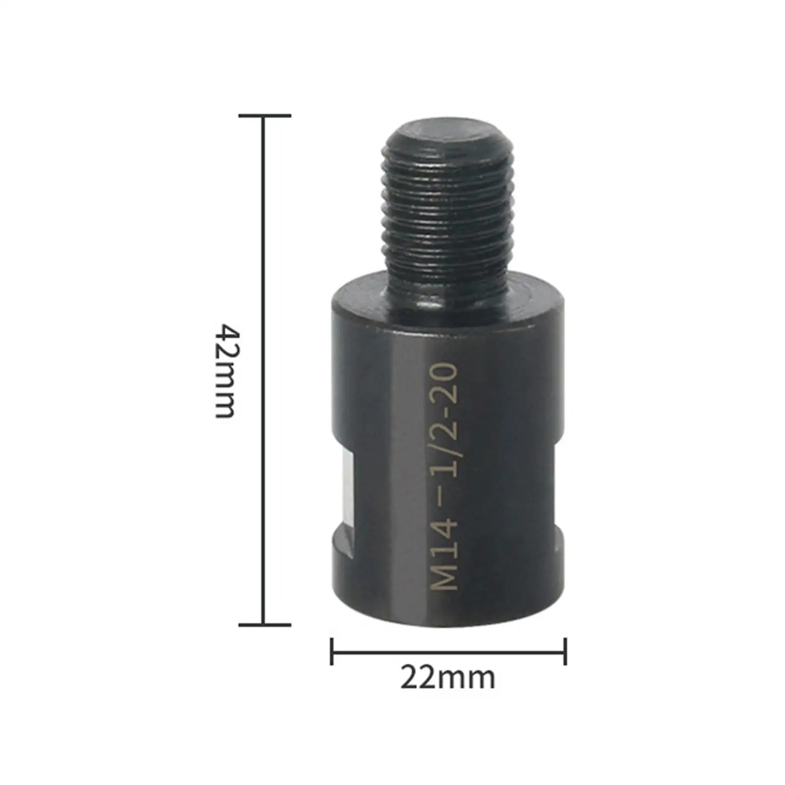 Adaptador de rebarbadora angular m14 macho para 1/2 polegadas, 20 polegadas